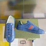 Gucci Unisex Ace GG Crystal Canvas Sneaker Blue Green Red Web Rubber Low Heel - Image 4