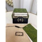Gucci Unisex Card Case Cut-Out Interlocking G Beige Ebony GG Supreme Canvas - Image 2
