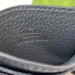 Gucci Unisex Card Case Cut-Out Interlocking G Black Grey GG Supreme Canvas - Image 7