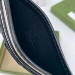 Gucci Unisex Card Case Interlocking G Black GG Supreme Canvas Black Leather - Imagen 7