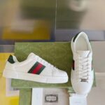 Gucci Unisex GG Ace Sneaker Web Blue White Leather Green Red Web Rubber Low Heel - Image 2