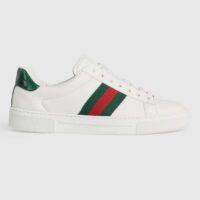 Gucci Unisex GG Ace Sneaker White Leather Green Red Web ‘ACE’ Metal Tag Rubber (2)