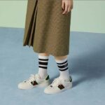 Gucci Unisex GG Ace Sneaker White Leather Green Red Web 'ACE' Metal Tag Rubber - Image 11