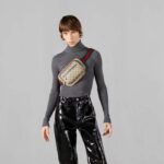 Gucci Unisex GG Belt Bag Beige Ebony GG Supreme Brown Leather Zip Closure – Image 11