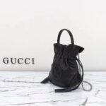 Gucci Women GG Blondie Mini Bucket Bag Black Leather Round Interlocking G – Image 7