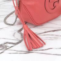 Gucci Unisex GG Blondie Mini Bucket Bag Pink Leather Round Interlocking G (6)