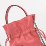 Gucci Women GG Blondie Mini Bucket Bag Pink Leather Round Interlocking G – Image 9