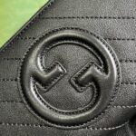 Gucci Unisex GG Blondie Zip Around Wallet Black Leather Round Interlocking G Zip Closure - immagine 6