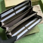 Gucci Unisex GG Blondie Zip Around Wallet Brown Leather Round Interlocking G Zip Closure - Image 6