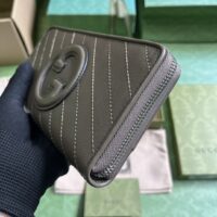 Gucci Unisex GG Blondie Zip Around Wallet Brown Leather Round Interlocking G Zip Closure (1)