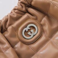 Gucci Unisex GG Deco Medium Tote Bag Rose Beige Quilted Leather Two-Toned Vintage Interlocking G (12)