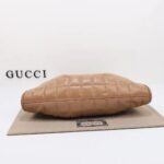 Gucci Unisex GG Deco Medium Tote Bag Rose Beige Quilted Leather Two-Toned Vintage Interlocking G - Imagen 7