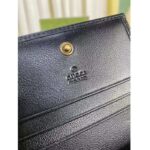 Gucci Unisex GG Diana Medium Wallet Double G Black Leather Bamboo Closure - Imagen 10