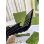 Gucci Unisex GG Diana Medium Wallet Double G Black Leather Bamboo Closure - Imagen 9