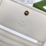 Gucci Unisex GG Diana Medium Wallet Double G White Leather Bamboo Closure - Image 9