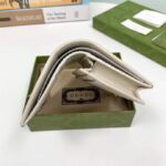 Gucci Unisex GG Diana Medium Wallet Double G White Leather Bamboo Closure - Image 7