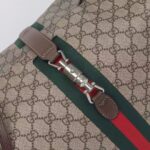 Gucci Unisex GG Jackie 1961 Small Shoulder Bag Beige Ebony GG Supreme - Image 6