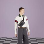 Gucci Unisex GG Large Belt Bag Black GG Supreme Canvas Leather Oval Interlocking G - immagine 11