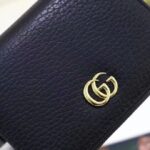 Gucci Unisex GG Leather Card Case Wallet Double G Snap Closure - immagine 8