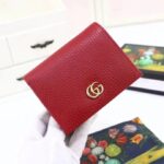 Gucci Unisex GG Leather Card Case Wallet Red Double G Snap Closure - immagine 7