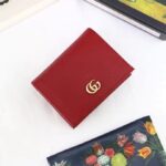 Gucci Unisex GG Leather Card Case Wallet Red Double G Snap Closure - immagine 3