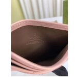 Gucci Unisex GG Marmont Matelassé Card Case Rose Beige Chevron Leather Double G - Bild 6