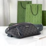 Gucci Unisex GG Ophidia Belt Bag Grey Black GG Supreme Canvas Leather Double G - Bild 5
