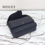 Gucci Unisex GG Ophidia Medium Messenger Bag Blue Black Supreme Tender Canvas Double G - immagine 5