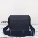 Gucci Unisex GG Ophidia Medium Messenger Bag Blue Black Supreme Tender Canvas Double G - immagine 3