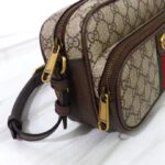Gucci Unisex GG Ophidia Small Messenger Bag Beige Ebony GG Supreme Canvas - Bild 9