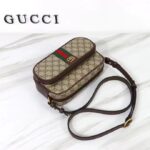 Gucci Unisex GG Ophidia Small Messenger Bag Beige Ebony GG Supreme Canvas - Bild 5