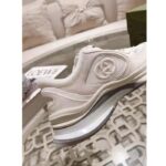 Gucci Unisex GG Run Sneaker White Suede Interlocking G Bi-Color Rubber Lace-Up Low-Heel – Bild 5
