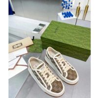 Gucci Unisex GG Sneaker Beige Ebony Original GG Canvas Rubber Sole Interlocking G Flat (3)