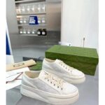 Gucci Unisex GG Sneaker White Original GG Canvas Rubber Sole Interlocking G Flat - immagine 2