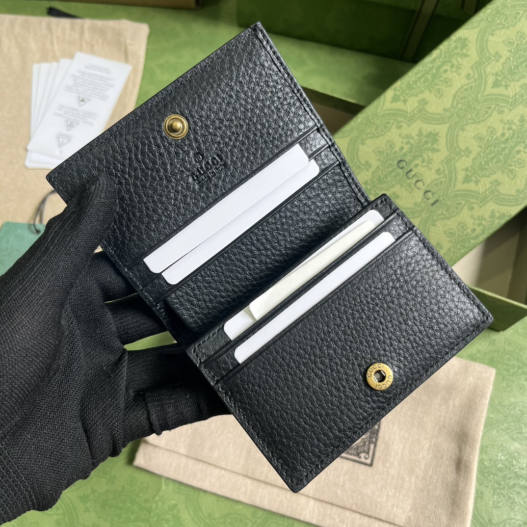 Gucci Unisex GG Wallet Interlocking G Python Bow Black Leather (2)