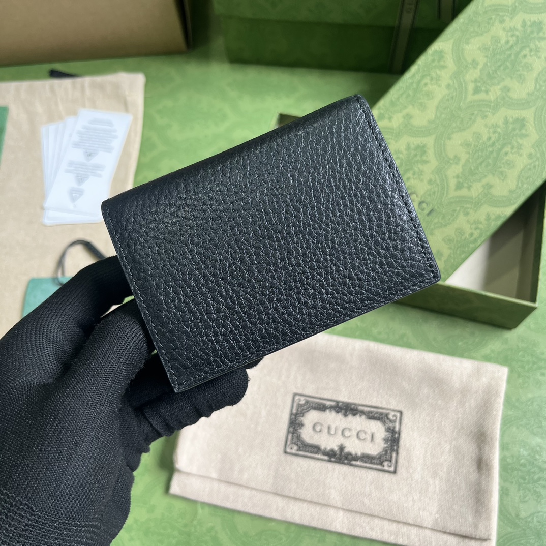 Gucci Unisex GG Wallet Interlocking G Python Bow Black Leather (4)