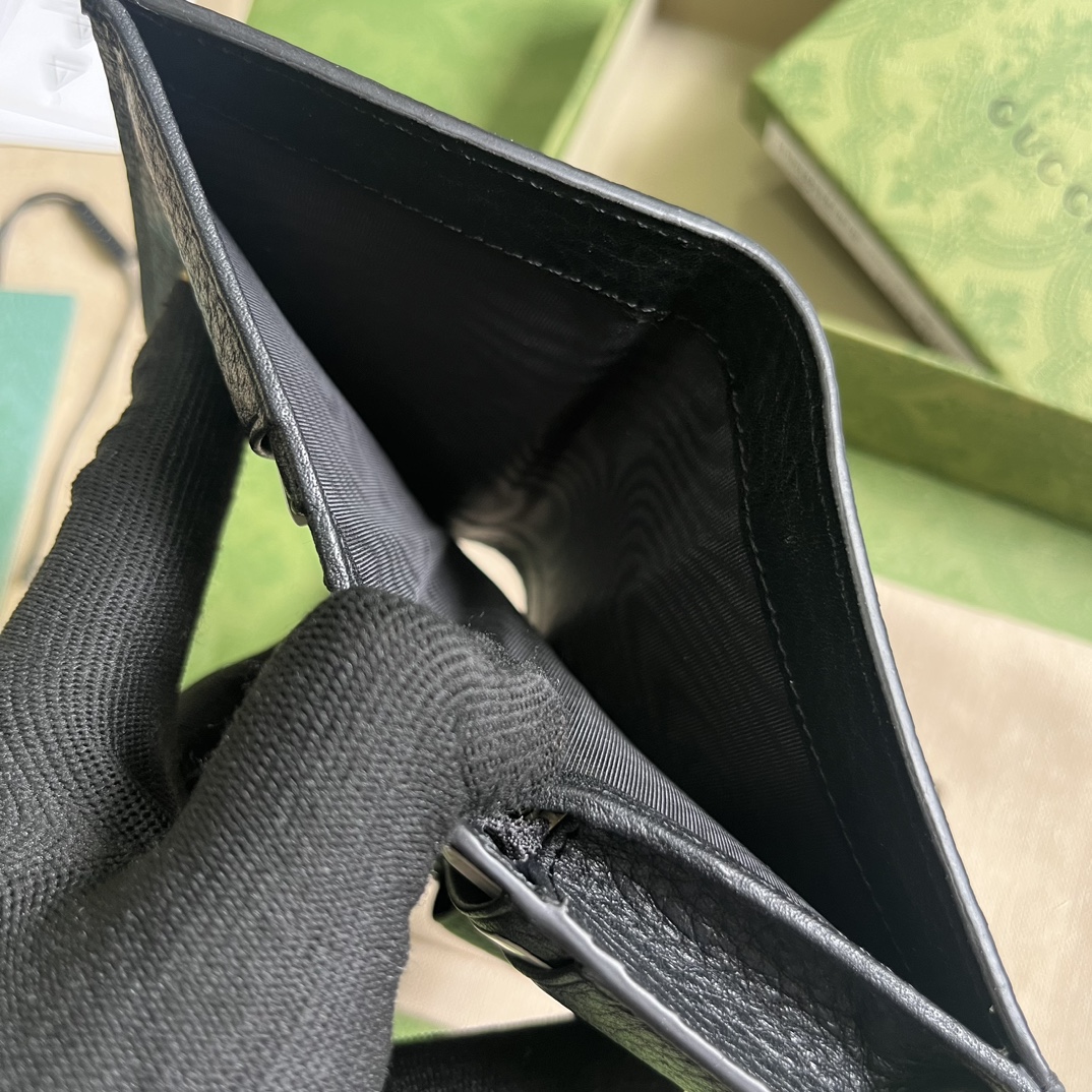 Gucci Unisex GG Wallet Interlocking G Python Bow Black Leather (5)