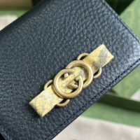 Gucci Unisex GG Wallet Interlocking G Python Bow Black Leather (1)