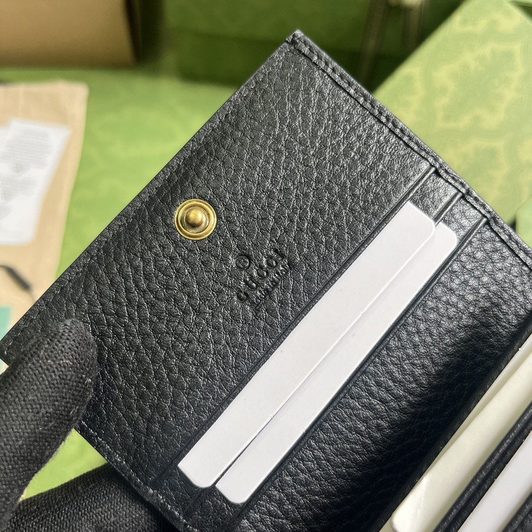 Gucci Unisex GG Wallet Interlocking G Python Bow Black Leather (8)