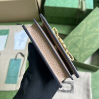 Gucci Unisex GG Wallet Interlocking G Python Bow Rose Beige Leather Moiré Lining (1)