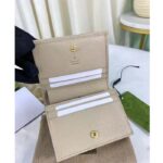 Gucci Unisex Horsebit 1955 Card Case Wallet Beige White GG Supreme Canvas - Image 6