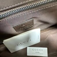 Gucci Unisex Jumbo GG Messenger Bag Beige Ebony GG Supreme Interlocking G Leather (2)