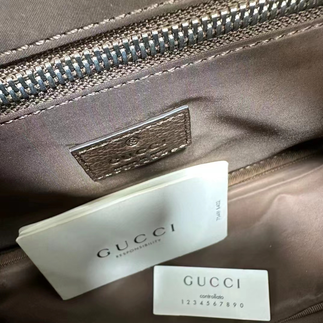 Gucci Unisex Jumbo GG Messenger Bag Beige Ebony GG Supreme Interlocking G Leather (3)