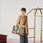 Gucci Unisex Large Duffle Bag Web Beige Ebony Soft GG Supreme Zip Closure – Image 11