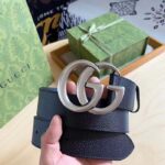 Gucci Unisex Marmont Belt Maxi GG Canvas Black Double G Buckle 3.8 CM Width - Image 5