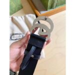 Gucci Unisex Marmont Belt Maxi GG Canvas Black Double G Buckle 3.8 CM Width - Image 9