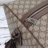 Gucci Unisex Maxi Duffle Bag Web Beige Ebony Soft GG Supreme Zip Closure (3)