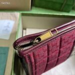 Gucci Unisex Mini GG Canvas Pouch Burgundy Quilted Beige Ebony Supreme - Image 9