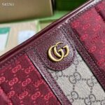 Gucci Unisex Mini GG Canvas Pouch Burgundy Quilted Beige Ebony Supreme - Image 6