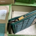 Gucci Unisex Mini GG Canvas Pouch Green Quilted Beige Ebony Supreme - Image 6